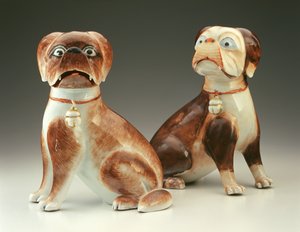 Paar Mops-Hunde