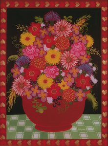 Schüssel mit Blumen