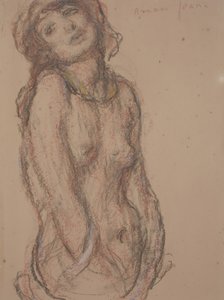 Akt (Kreide auf Papier)
