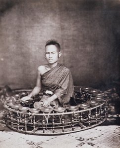 Thailändischer Musiker, um 1870