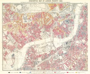 Beschreibende Karte der Armut in London, 1889