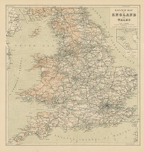Eisenbahnkarte von England und Wales