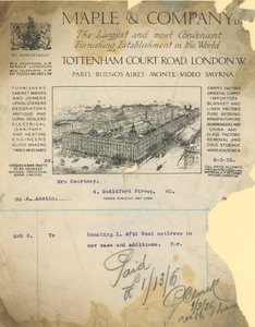 Quittung für Maple & Company Ltd