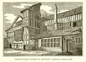 Whittingtons Haus in Swithins Passage, Moor-Lane