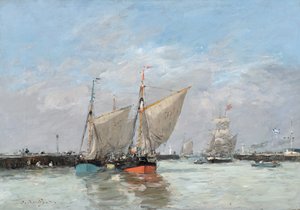 Trouville, Die Molen, Hochwasser, 1876