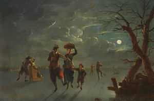 Eislaufen im Mondlicht