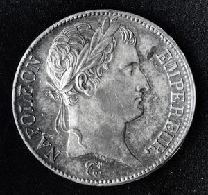 Münze mit Napoleon I. (Metall)