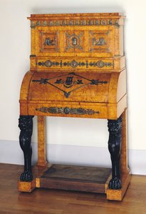 Zylinder-Schreibtisch (Holz)