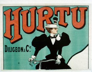 Hurtu Fahrradplakat, obere Hälfte, ca. 1899