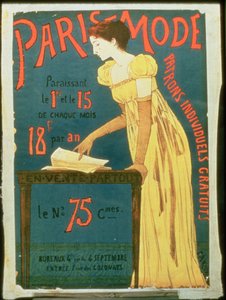 Plakat für Abonnements für Paris Mode Magazine