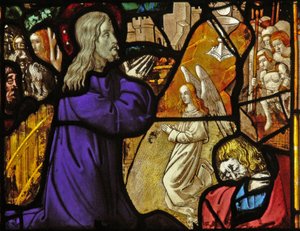 Fenster w10, Darstellung von Christus in Gethsemane