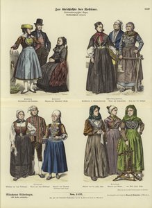 Norddeutsche Kostüme, späte 19. Jahrhundert