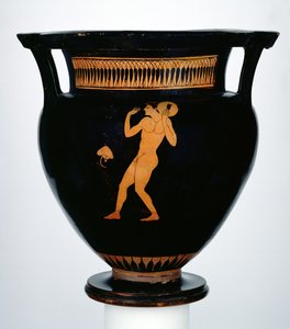 Rotfiguriger Krater, der einen Diskuswerfer darstellt