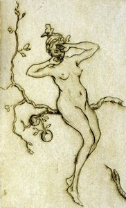 Nackte Frau beim Aufwachen