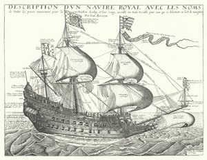 Französisches Kriegsschiff, um 1657