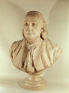Büste von Benjamin Franklin (Terrakotta)