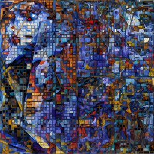 Mosaik in Blau