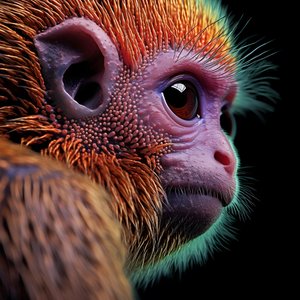 Affe in Farbe 4