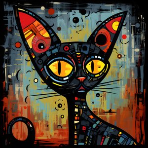 Cartoon skurrile Sphinx-Katze 1