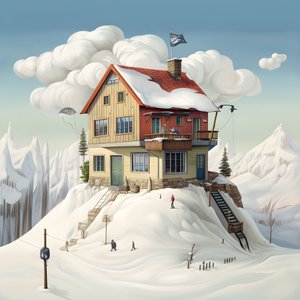 Ein Haus mit einer Skimütze 1
