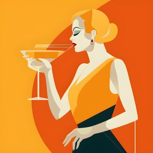 Frau im Stil der 30er Jahre