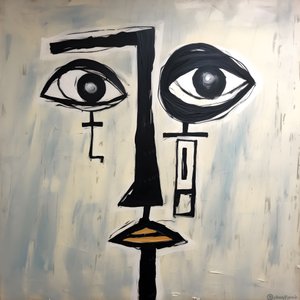 Gesicht mit 3 Augen 3