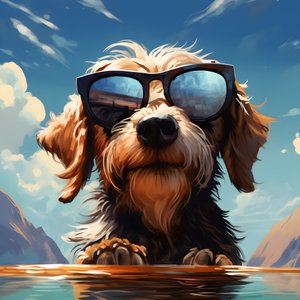 Hund, Cartoon, Sonnenbrille