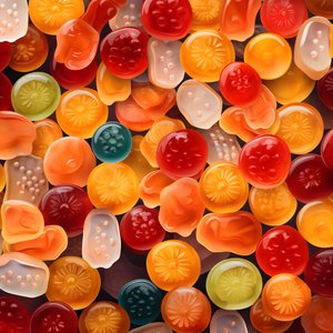 Muster von Geleebonbons 1