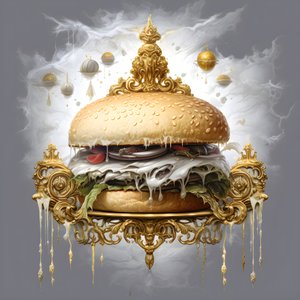 Ein weißer Marmor-Burger