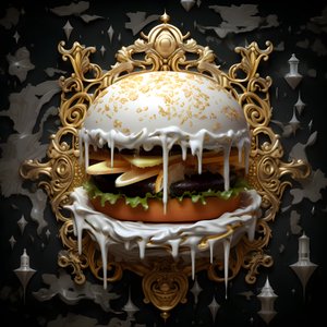 Ein weißer Marmor-Burger