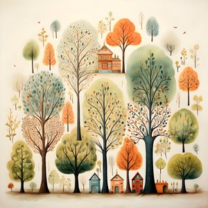 Kinderillustration Bäume 2