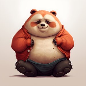 Roter Panda dickes Menschenkind 2