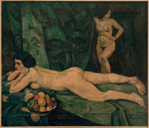 Interieur mit weiblichen Aktfiguren