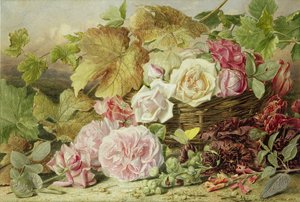 Pfingstrosen, Rosen und Stockrosen, 1862