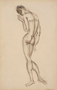 Weiblicher Akt, Rückansicht, 1909