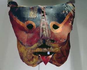 Maske eines Pascola-Tänzers (bemaltes Holz)