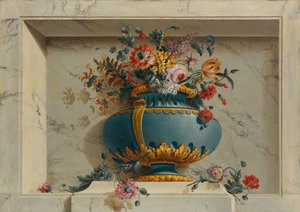 Blumenvase in einer Nische