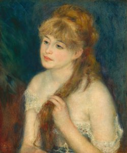 Junge Frau, die ihr Haar flechtet, 1876