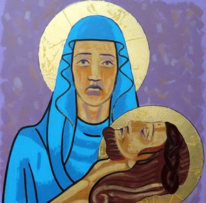Jesus wird vom Kreuz abgenommen