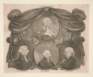 Amerikanischer Stern, Washington, Jefferson, Madison und Adams