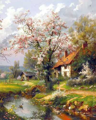 Landschaft mit malerischem Pfad von F. Abderrahim