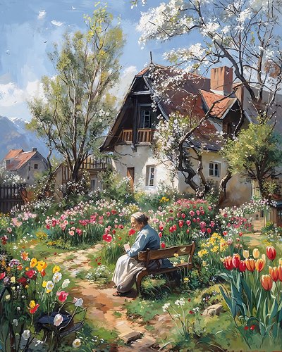 Ein altes italienisches traditionelles Haus inmitten der Natur von F. Abderrahim