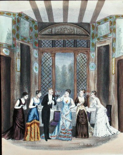 Szene aus einer Operette, ca. 1870-80 von A. Lamy