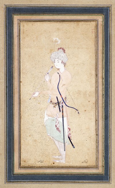 Ein junger Bogenschütze, ca. 1580 von Abd Allah Musawwir