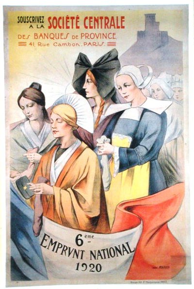 Plakatwerbung für den sechsten Nationalen Kredit von Abel Mignon