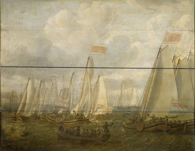 Marineparade auf der Y vor Amsterdam von Abraham  Alewijn