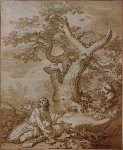 Johannes der Täufer in der Wildnis von Abraham Bloemaert