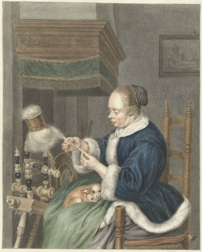 Die Spinnerin von Abraham Delfos