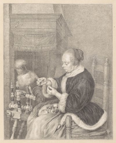 Die Spinnerin von Abraham Delfos