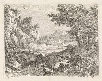 Brachland mit Fluss von Abraham Genoels